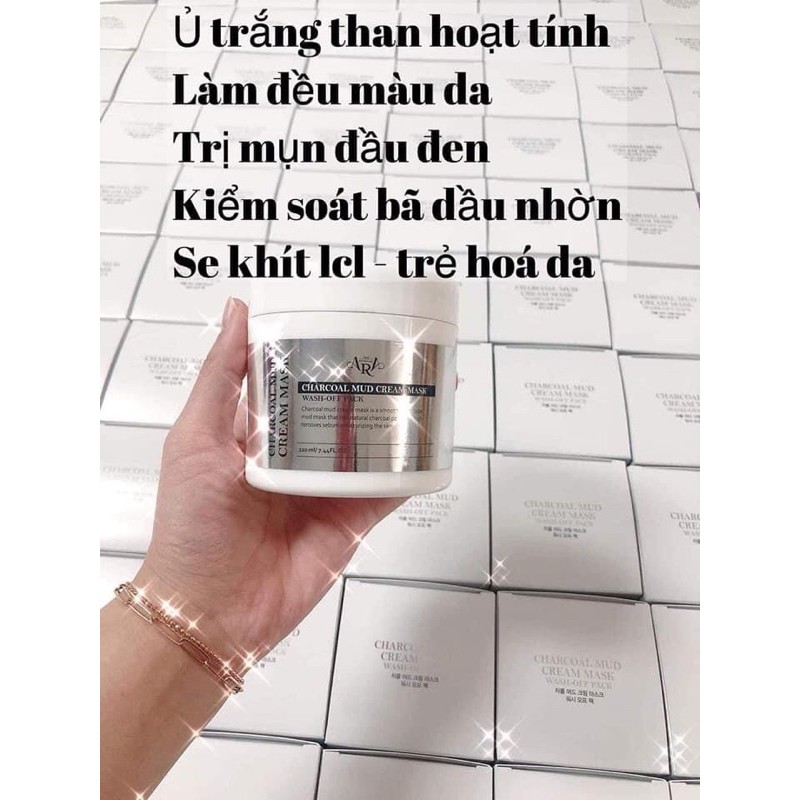 Mặt Nạ Ủ Trắng Than Hoạt Tính Jee ARA  220ml