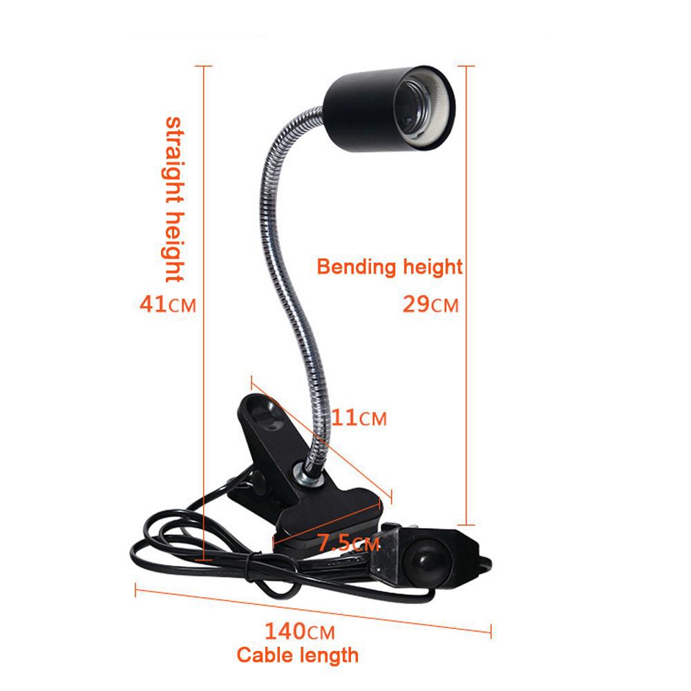 🐢 🐁 🐶 🐱Đèn và kẹp đèn sưởi cho rùa và bò sát, tia UVA UVB, kẹp dài có nút xoay điều chỉnh