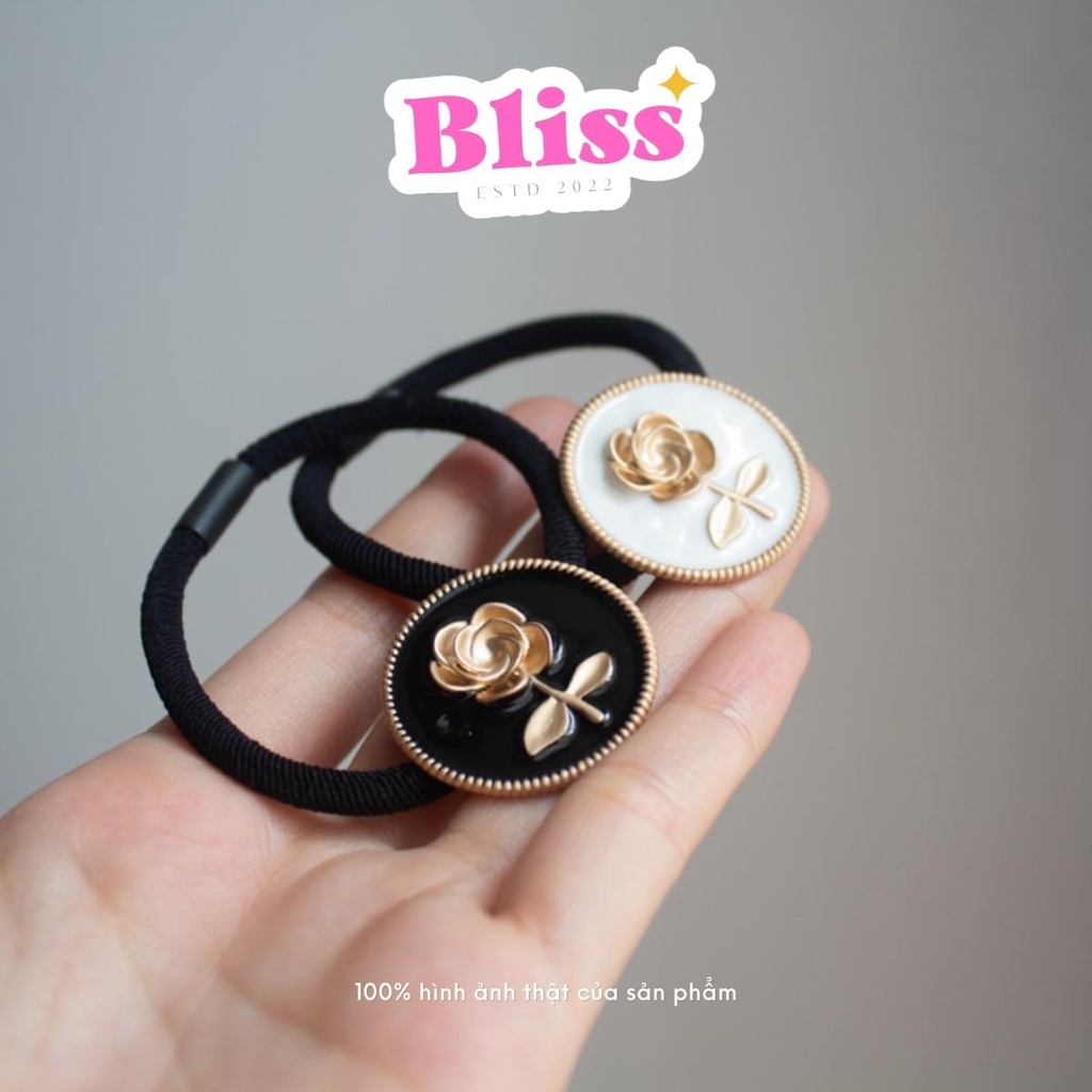 Dây, thun cột tóc hình hoa retro Trendy Bliss Accessories