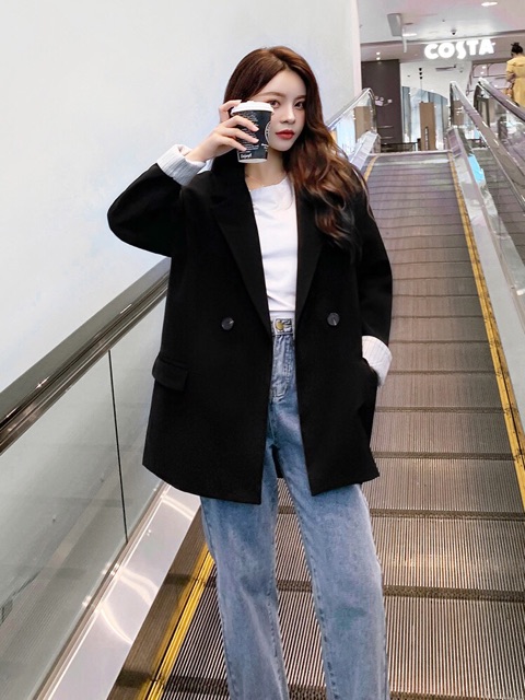 Áo vest | Áo Blazer màu be, đen hàn quốc 2020 ( có ảnh thật) | BigBuy360 - bigbuy360.vn