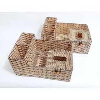 Rổ nhựa giả mây đa năng 30x20x10cm