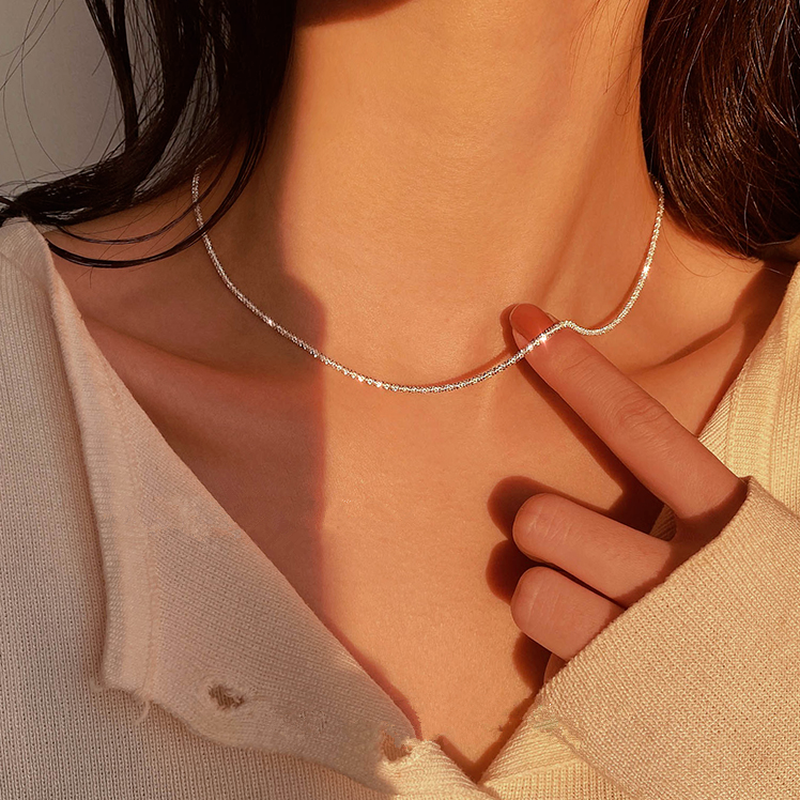 Vòng Cổ Choker Kim Sa Lấp Lánh Thời Trang Cho Nữ