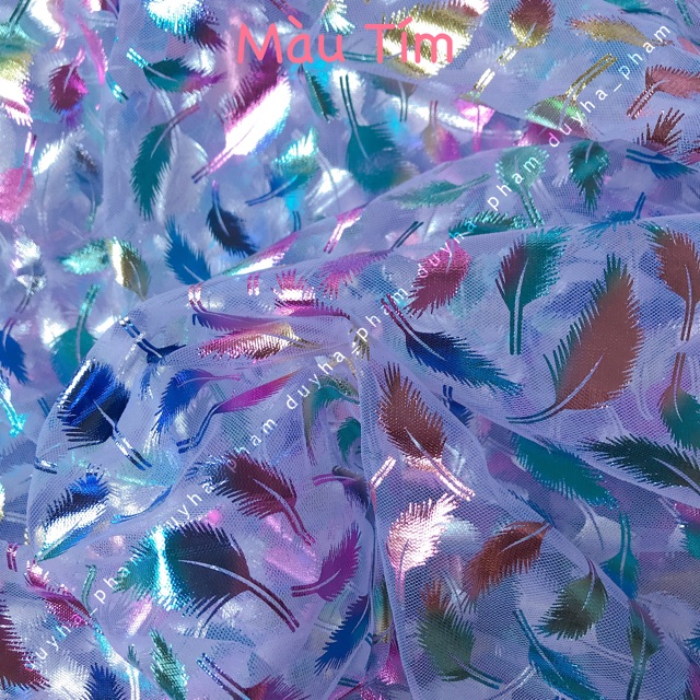 🦢VẢI LƯỚI LÔNG VŨ ÁNH HOLOGRAM 🦢