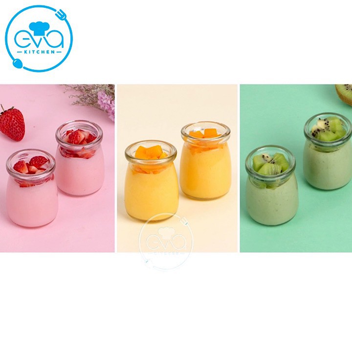 Hộp 12 Hũ Thuỷ Tinh Làm Sữa Chua Pudding Dáng Lùn 100 ML | BigBuy360 - bigbuy360.vn