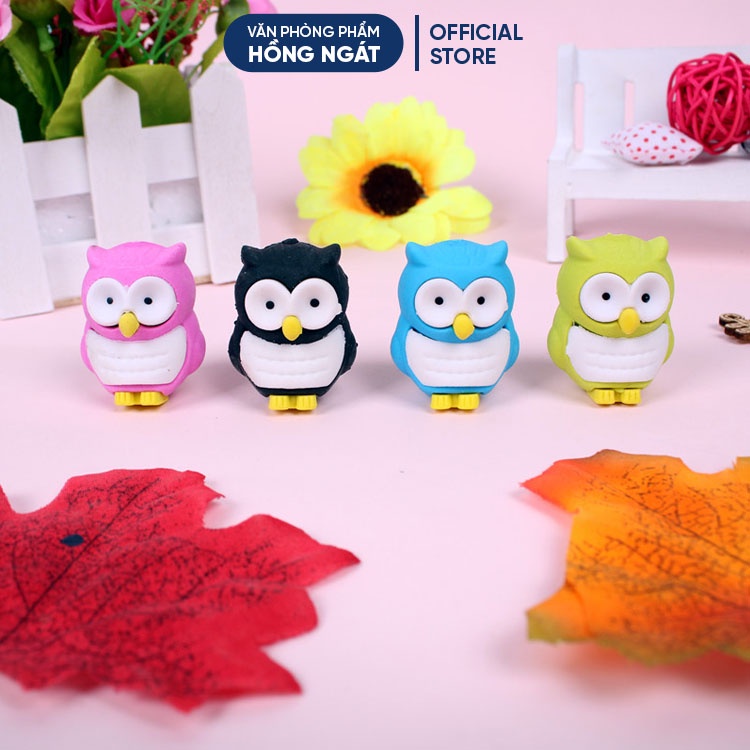 Tẩy bút chì hình cú mèo, đồ dùng học tập dễ thương cute giá rẻ làm quà tặng học sinh văn phòng phẩm T07