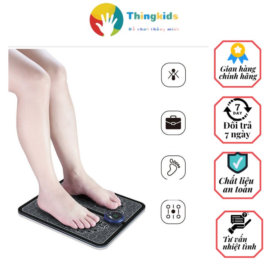 Máy kích thích cơ bắp cải thiện lưu thông máu Mát xa chân bằng điện EMS - Thingkids