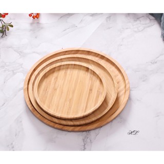 Khay gỗ hình tròn