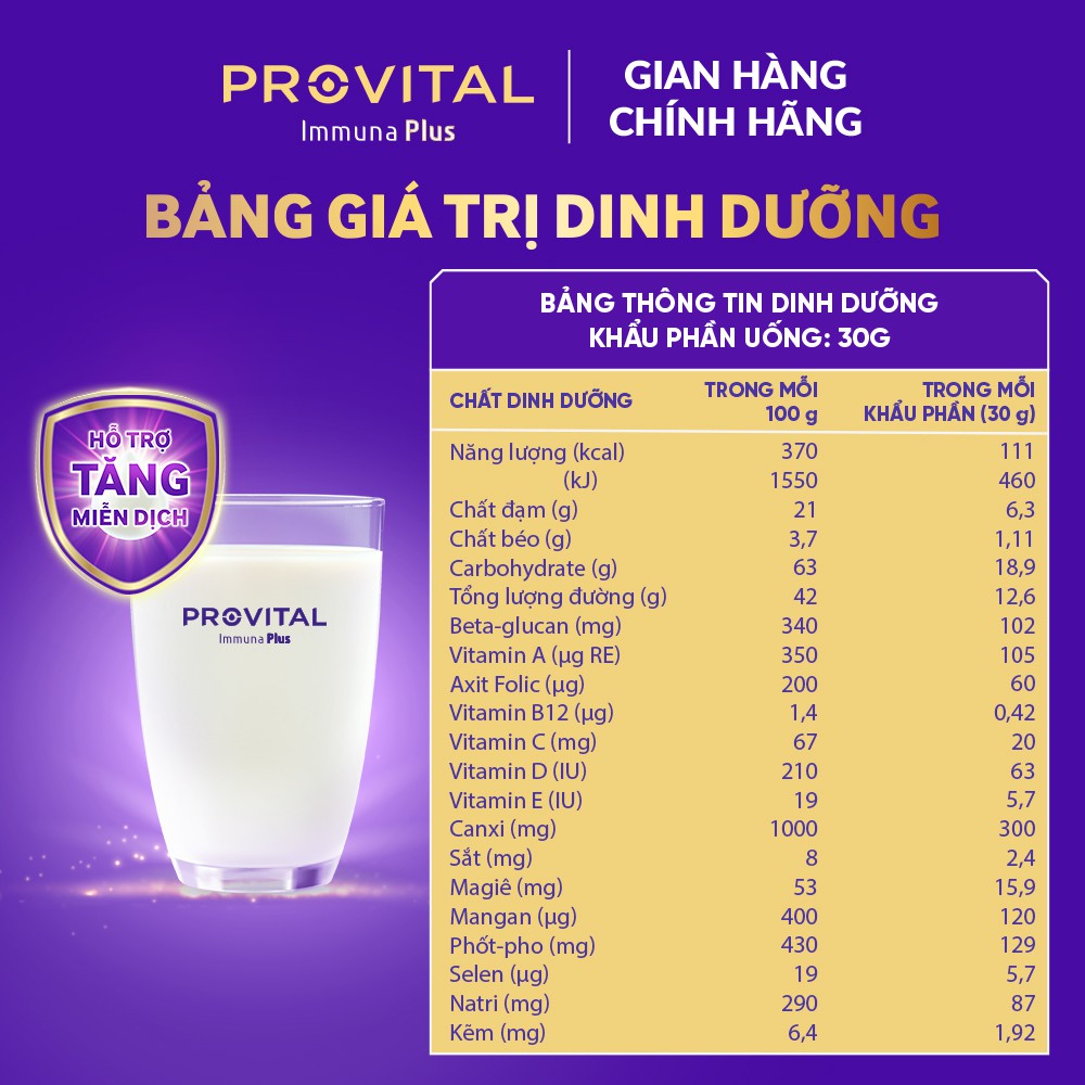 Sữa cho người trưởng thành và lớn tuổi 960G Mead Johnson Provital Immuna Plus