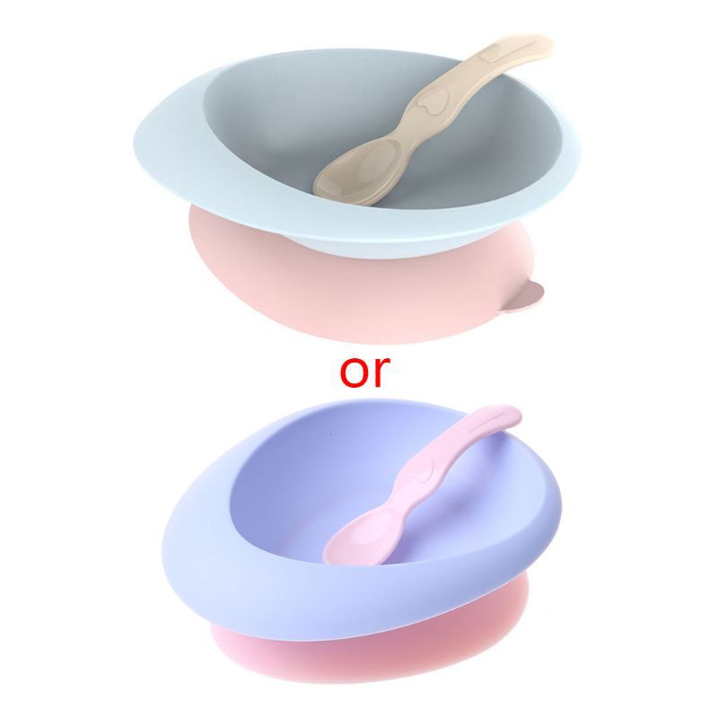 Set Bát Ăn Và Muỗng Bằng Silicon Cho Bé