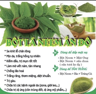 100gam bột lá nem Ấn Độ sấy lạnh