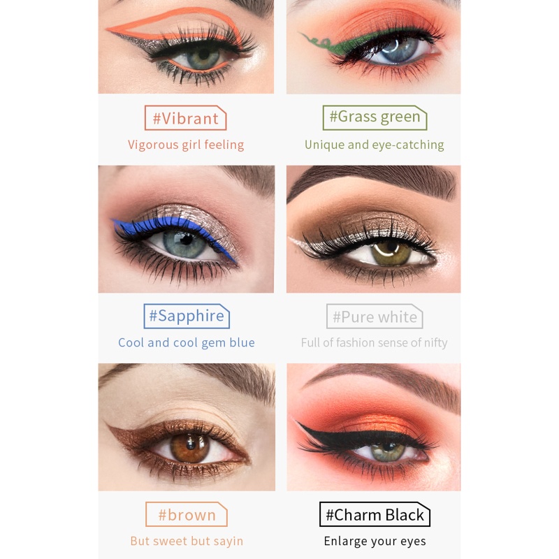 Bút Kẻ Mắt Dạng Lỏng Pudaier 18 Màu Tùy Chọn Lâu Trôi Chống Thấm Nước