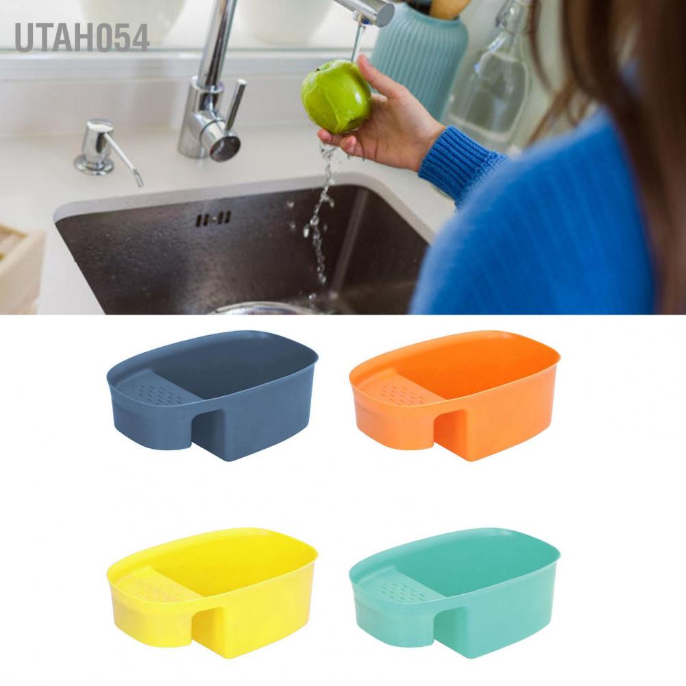 Hàng Sẵn Khay treo bồn rửa bát có lưới lọc rác đa năng, tiện dụng Rổ thoát nước Chậu rửa Bộ lọc lưới Rác thải Rau củ quả cho nhà bếp【Utah054】