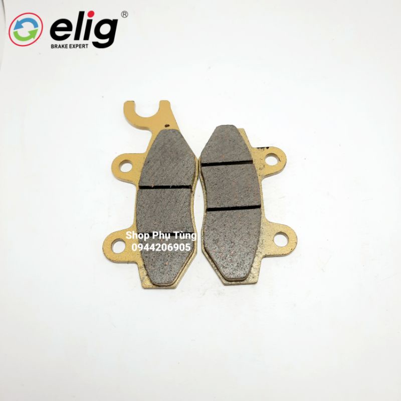 Má phanh. Bố thắng đĩa trước ELIG, mã YA006 cho Nouvo 1-2-3, Hayate, Jupiter, Exciter135, Revo, Raider, Viva, Gravita.