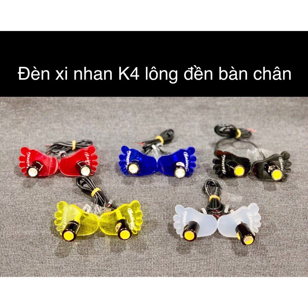 Đèn led Xi nhan Multy 2 chiều K4 long đền hình bàn chân