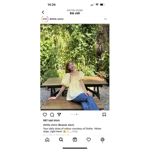 Áo babydoll Dottie size S