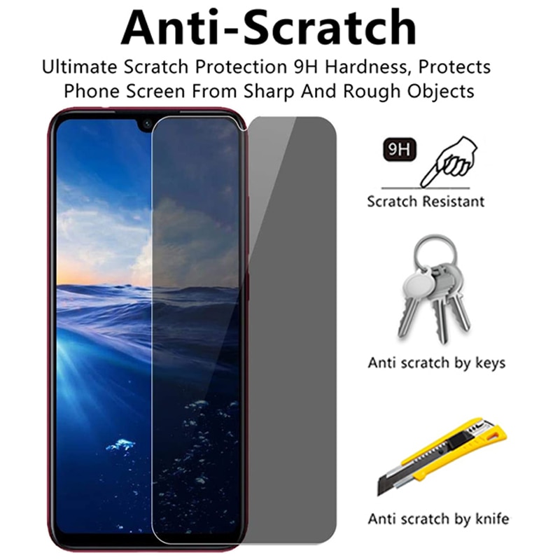Kính cường lực chống nhìn trộm cho Xiaomi Mi 10 lite 9 8 6 Mi CC9 CC9E 8se