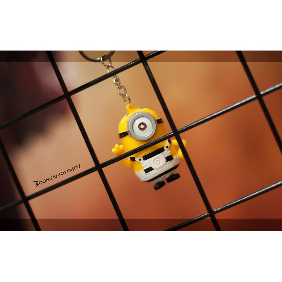 Móc chìa khóa đèn LED Minion Mô phỏng Siêu anh hùng, Quà tặng độc đáo