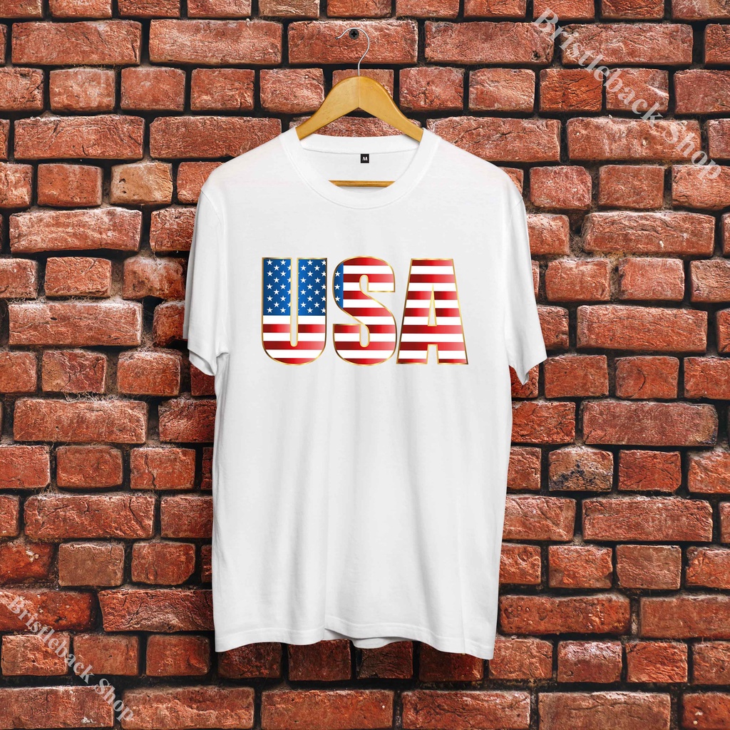 Áo Unisex hình đất nước Mỹ United States nam đẹp trẻ trung mềm mại phong cách cổ tròn U13UST010