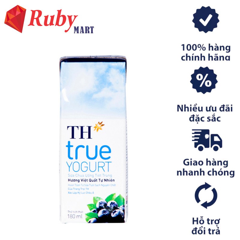 Thùng 48 Hộp Sữa Chua Uống Tiệt Trùng TH True Yogurt (180ml)