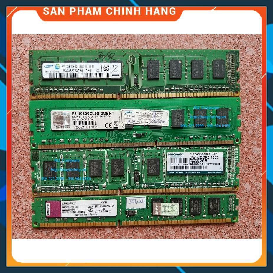 RAM Máy Tính DDR3 - 2GB - bus 1600MHz-1333mhz