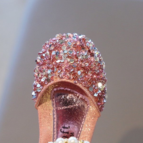 Xăng đan Mềm Đính Ngọc Trai Và Pha Lê Thoải Mái Trang Trí Cho Bé Gái