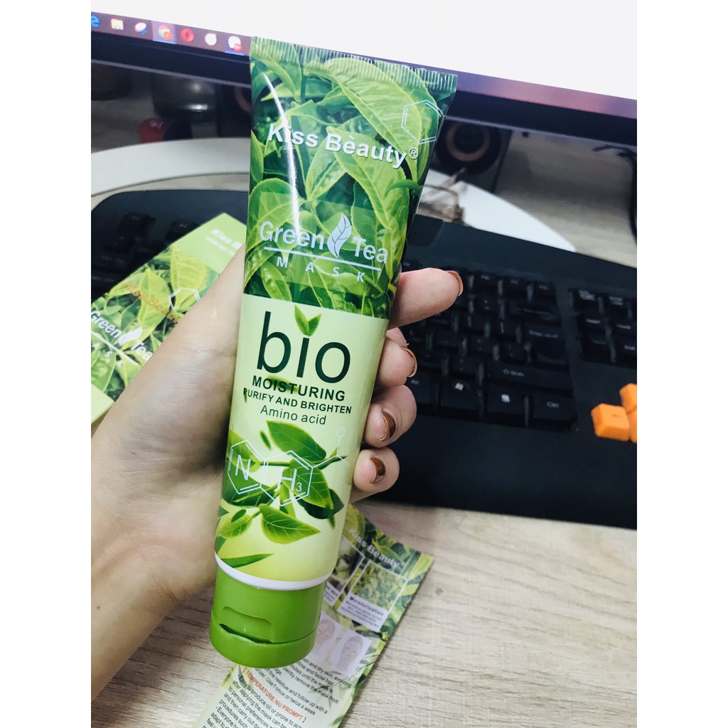 Mask lột mảng Bio Green tea chuyên lột các mụn cám , mụn đầu đen làm sáng căng bóng cho da mặt ngay sau khi sử dụng