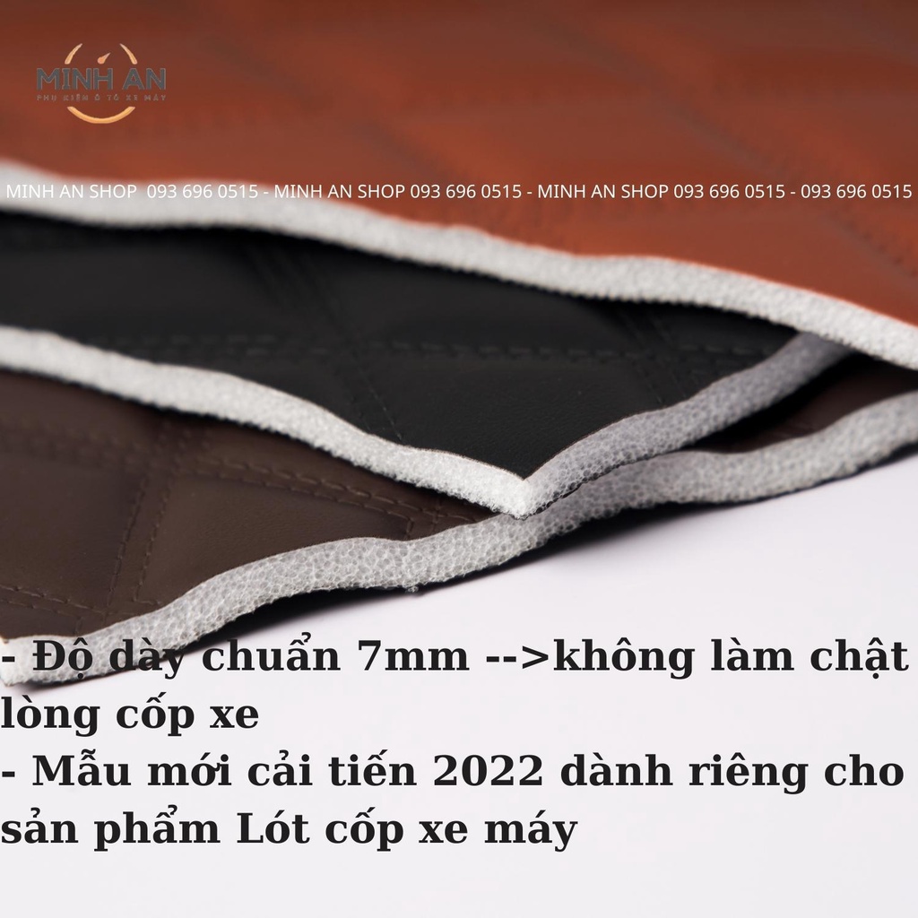 Lót Cốp Da Cách Nhiệt Chống Sốc Lót Cốp Xe Máy Vespa S125 LX ET8 SPRINT PRIMAVERA Có Túi Đựng Giấy Tờ Minh An