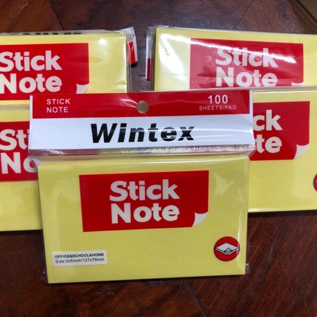 Giấy Nhớ Wintex 3x5 (76x127mm) - Giấy Stick Note Hình Chữ Nhật 3x5