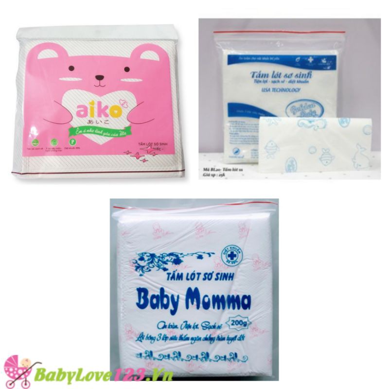 Miếng Lót Sơ Sinh Baby Mamma 200g/30 Miếng - An Toàn - Tiên Lợi -  Sạch Sẻ - Lõi Bông 3 Lớp Siêu Thấm  Ngăn Chống Tràn