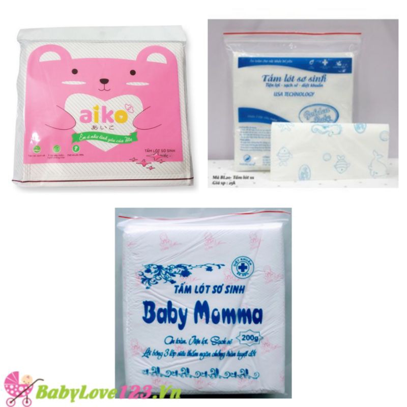 Miếng Lót Sơ Sinh Baby M0mma 200g/30 Miếng - An Toàn - Tiên Lợi -  Sạch Sẻ - Lõi Bông 3 Lớp Siêu Thấm  Ngăn Chống Tràn