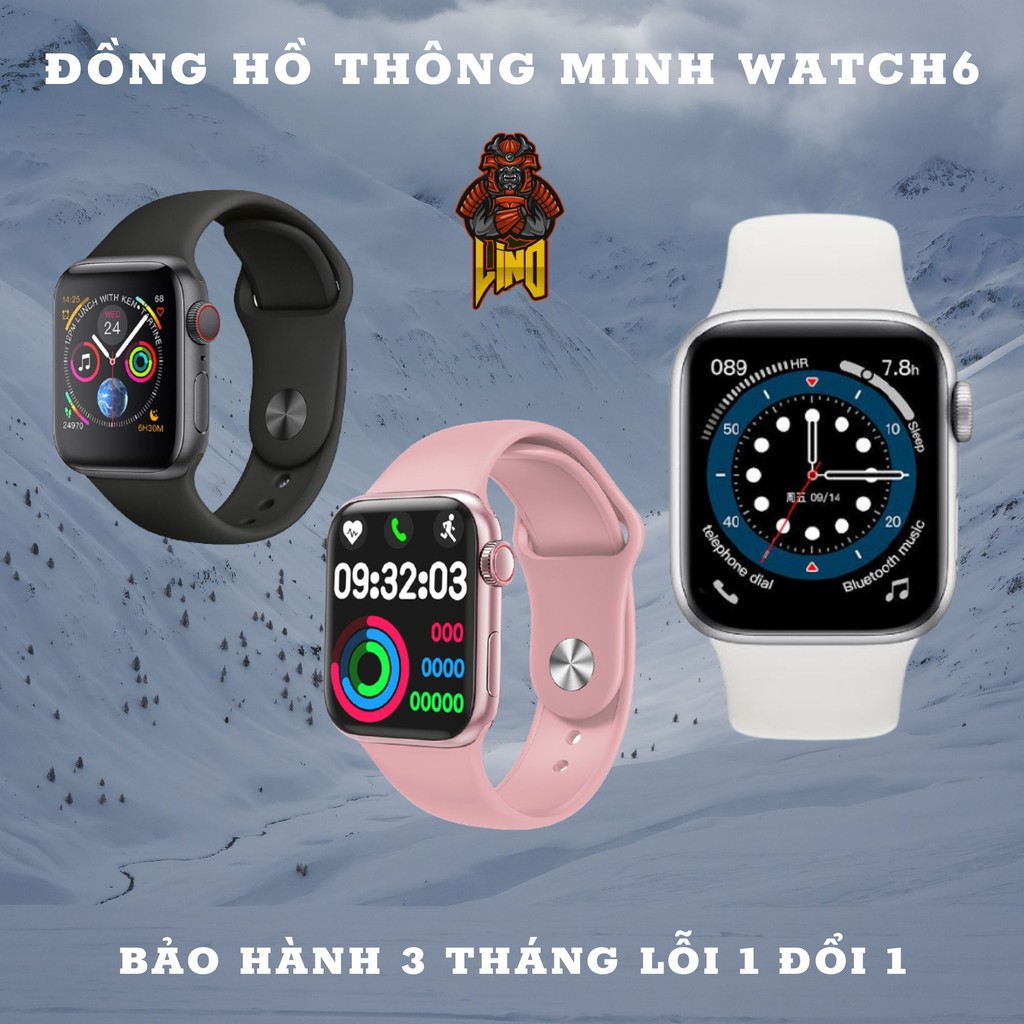 ĐỒNG HỒ THÔNG MINH WATCH6 - HỖ TRỢ NGHE GỌI - THAY HÌNH NỀN - NHẬN THÔNG BÁO TIN NHẮN