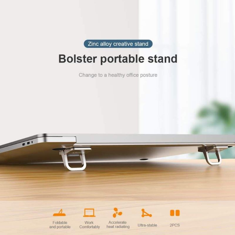 Stand Dán Cố Định Kê Cao Tản Nhiệt Cho Macbook 2 Mảnh Kickflip Nillkin Bolster