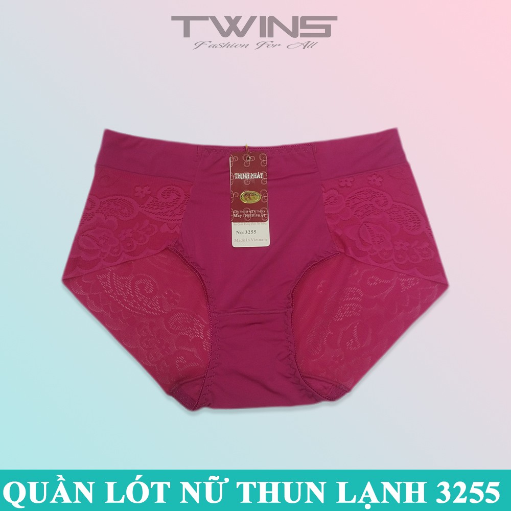 Quần lót nữ thun lạnh trơn cao cấp Thịnh Phát 3255 cạp cao chất mềm mịn thoáng mát không lộ đường may size từ 50kg-65kg