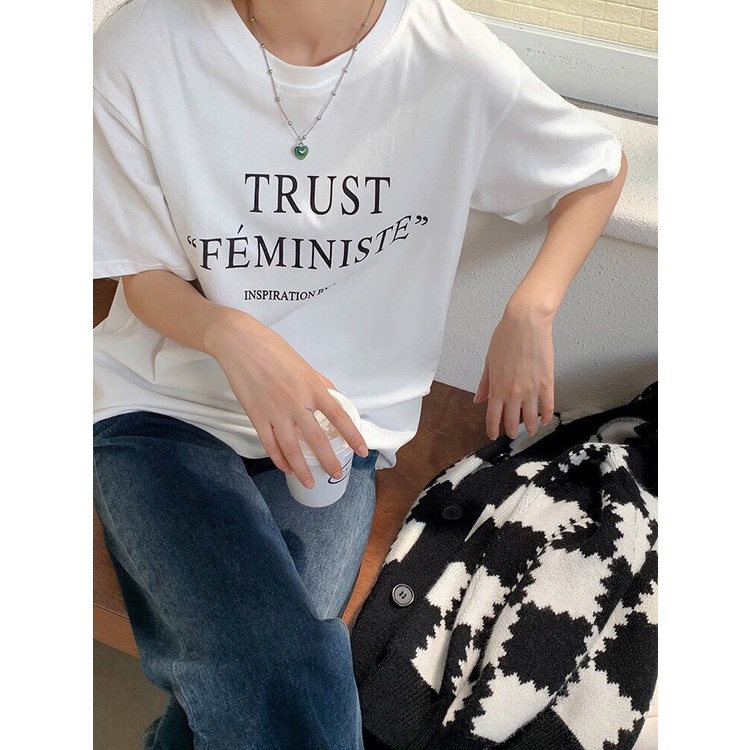 Áo Thun 3158 Trust Tay Lỡ PEONYB Unisex [FREESHIP]  Phông form rộng cộc in hình vintage cá tính nữ hàn quốc Ulzzang