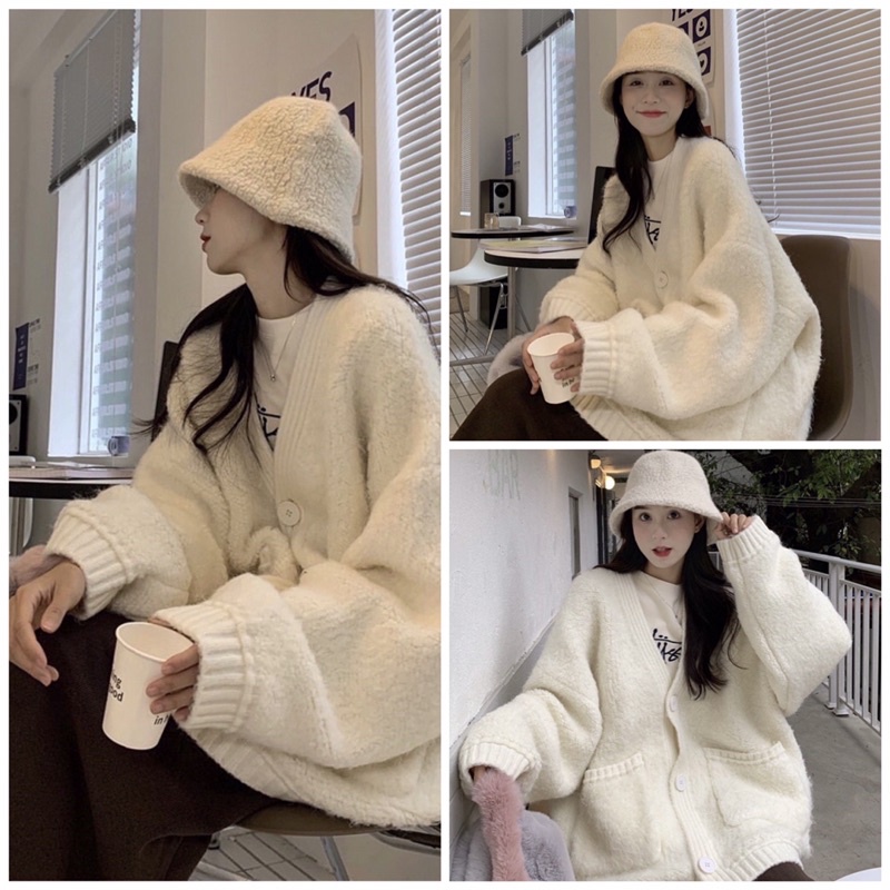 Khoác form rộng tay phồng kiểu dáng bánh bèo tiểu thư hàn quốc Jolie ulzzang