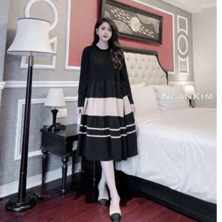 Váy bầu thu đông- Đầm bầu đẹp giá rẻ thiết kế thời trang phù hợp công sở dự tiệc hoặc đi chơi