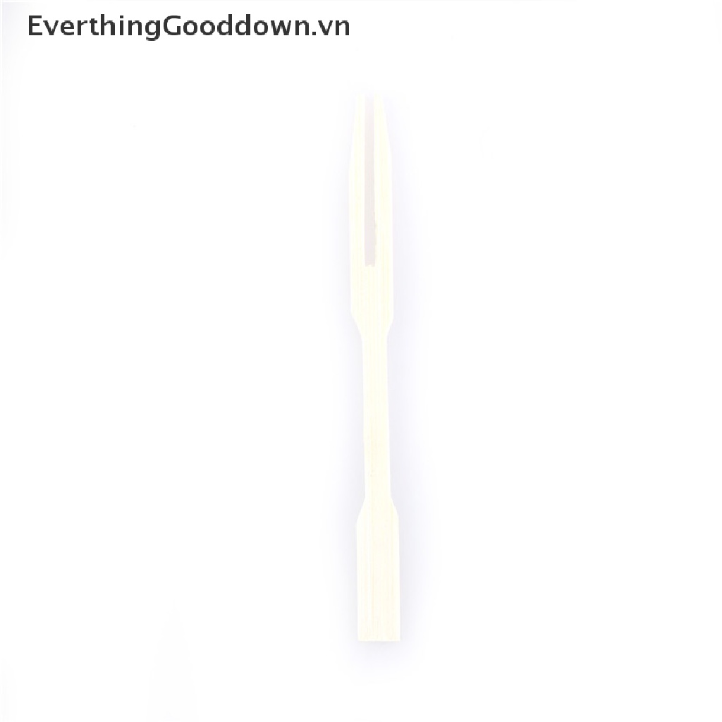 Everthinggooddown Set 80 Nĩa Gỗ Tre Ăn Trái Cây Tráng Miệng Dùng Một Lần Trang Trí Tiệc Tùng
