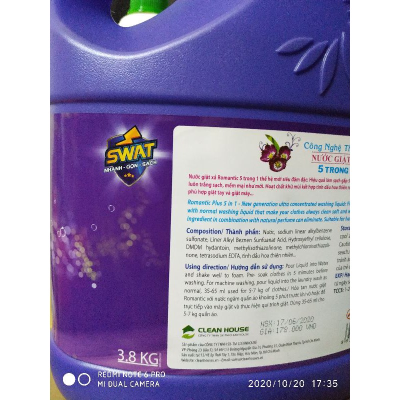 nước giặt xả Thái Lan SWAT