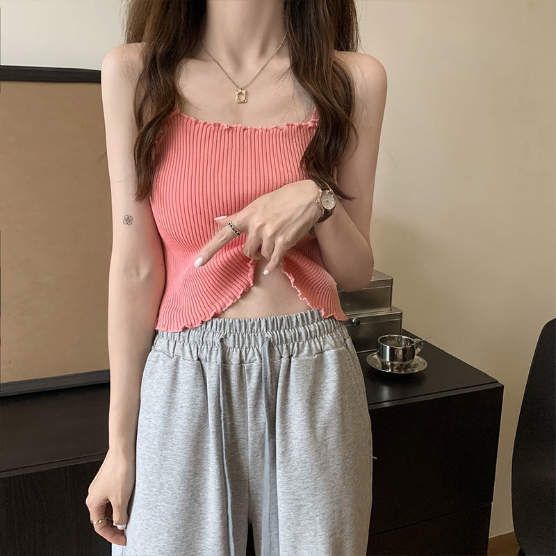 Áo len Croptop Áo 2 Dây Sợi Bún Thun Gân Đẹp Ôm body Siêu Mát HÀNG QUẢNG CHÂU S-40