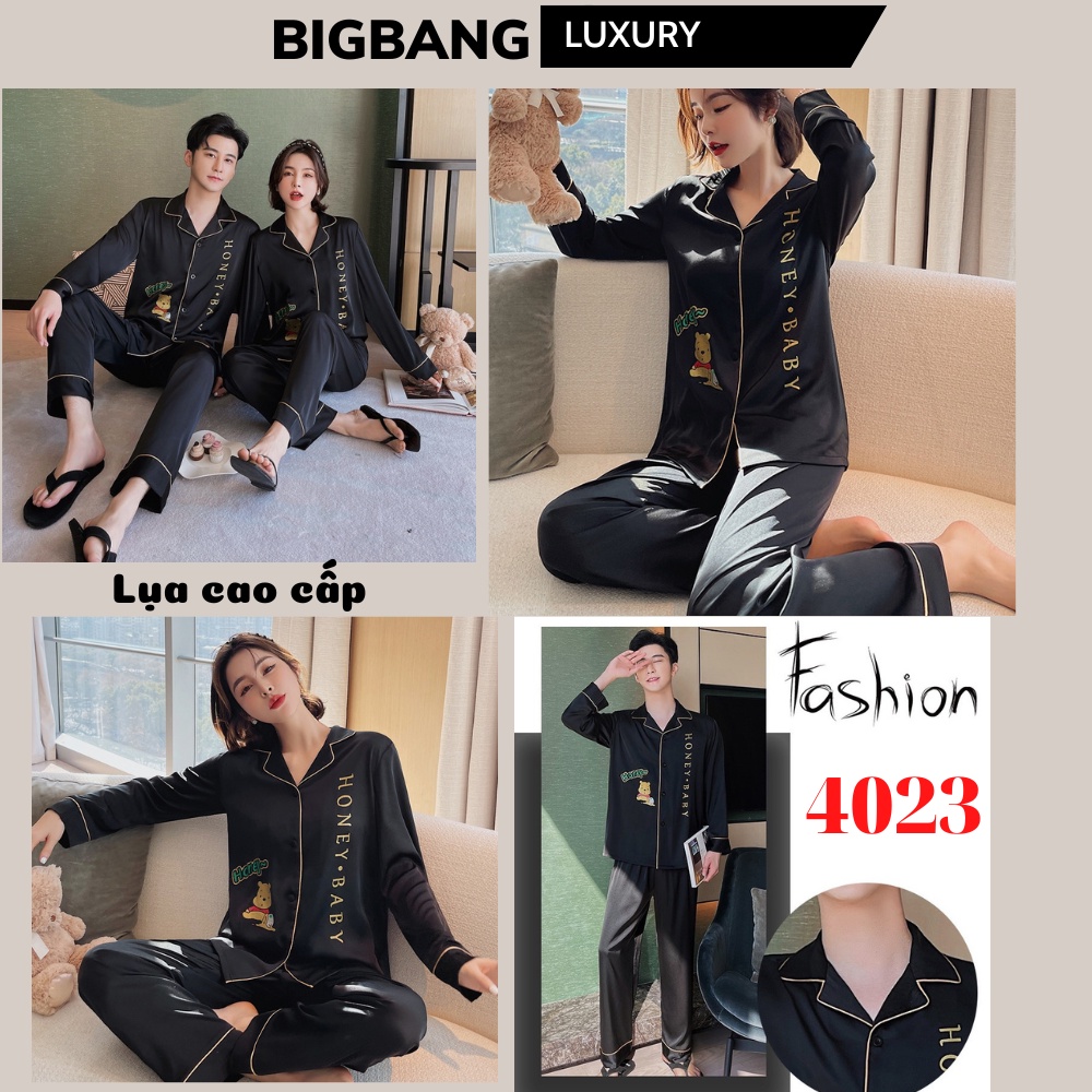Bộ Pijama Nam Nữ Lụa Cao Cấp Bigbang Luxury - Bộ Đồ Ngủ Đôi Lụa Mềm Mại Siêu Đẹp Dành Cho Các Cặp Đôi