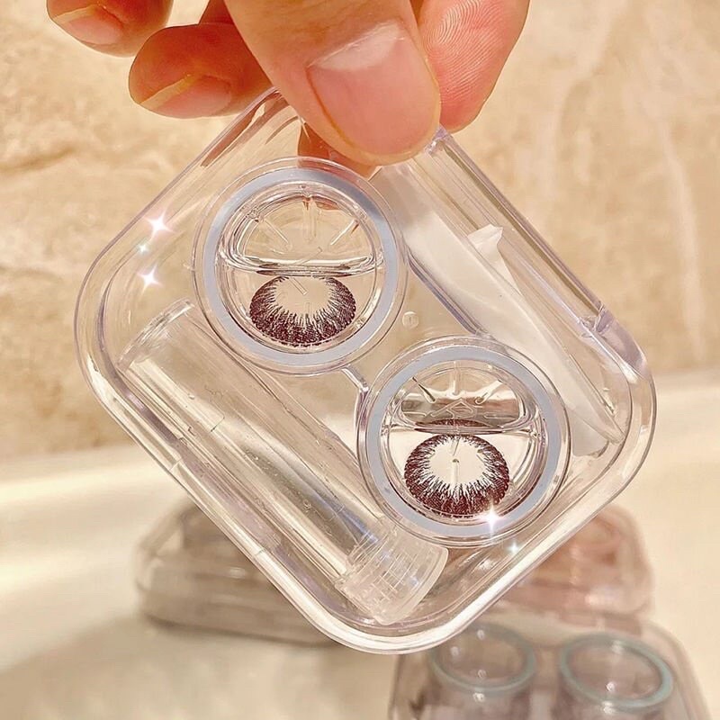 Khay đựng lens trong suốt kèm dụng cụ đeo