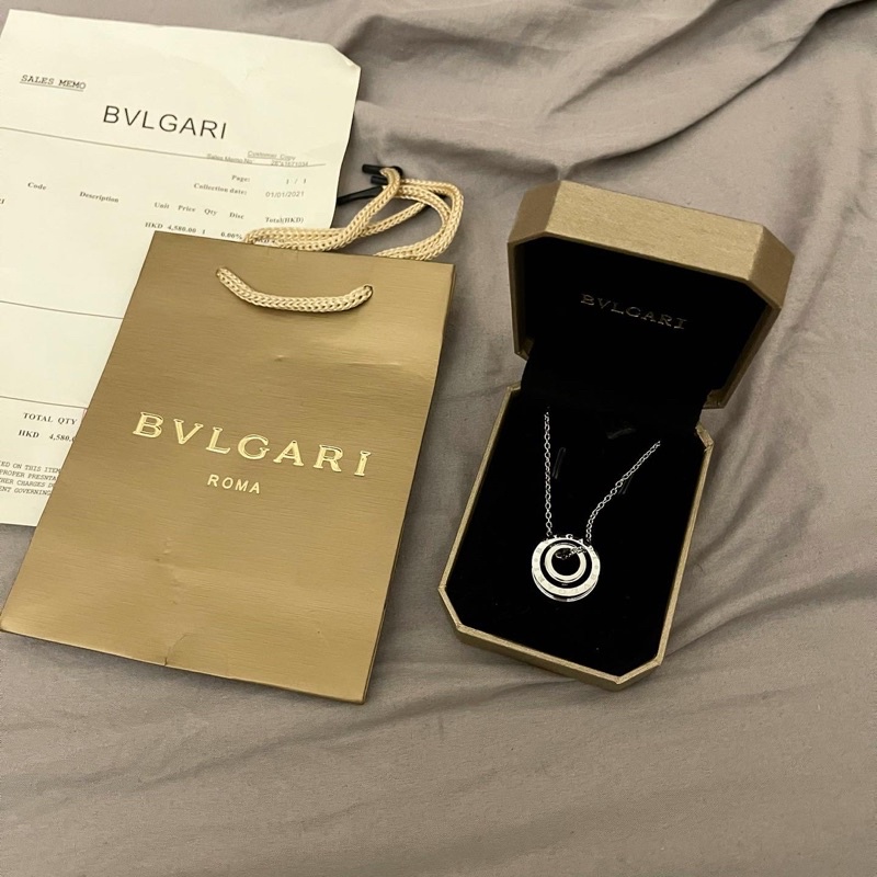 Ảnh thật Dây chuyển .BVLGARI. 1:1 full bill full box