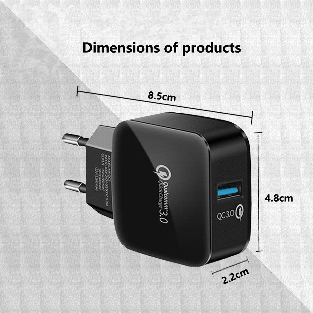 Củ Sạc Nhanh Qc 3.0 1 Cổng Usb Cho Samsung Huawei Htc Lg