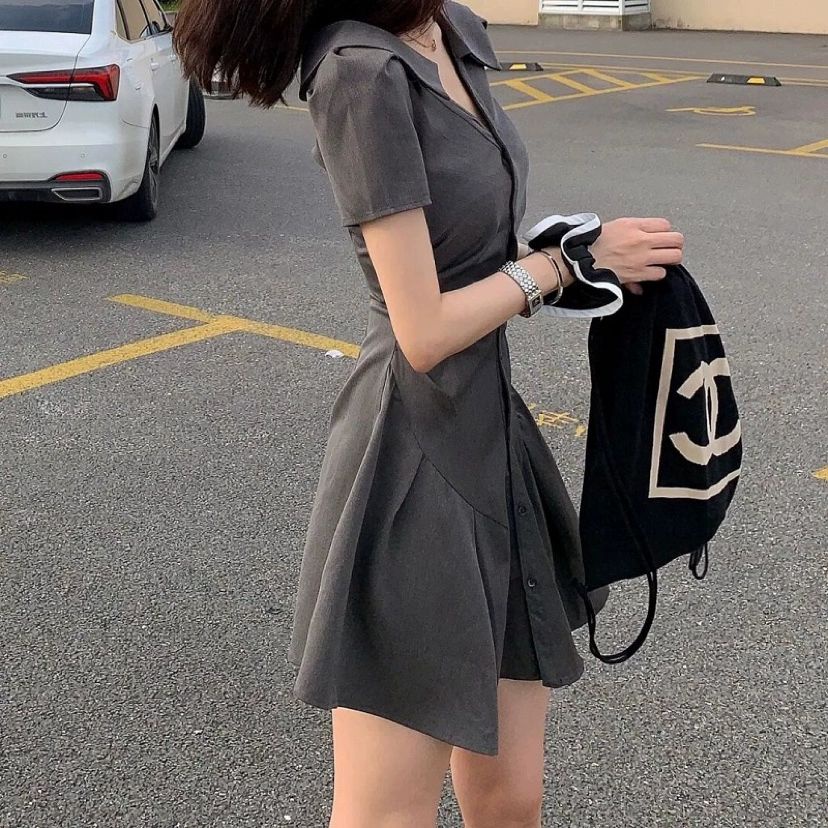 Đầm Polo Ôm Eo Thời Trang Mùa Hè Hàn Quốc Hàng Mới 2022 Dành Cho Nữ