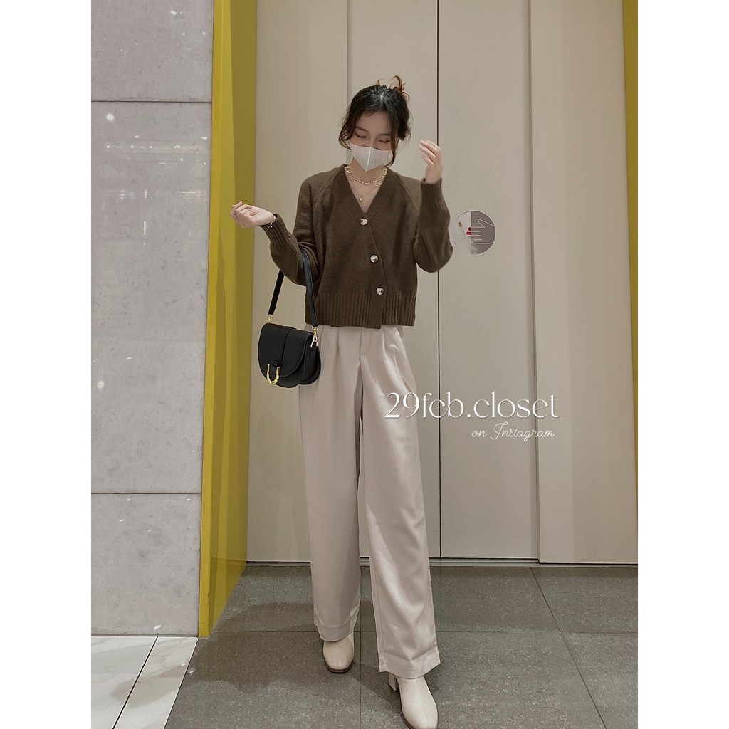 [Ảnh thật/Video] Áo khoác cardigan lông thỏ vạt chéo - 29feb.closet | BigBuy360 - bigbuy360.vn
