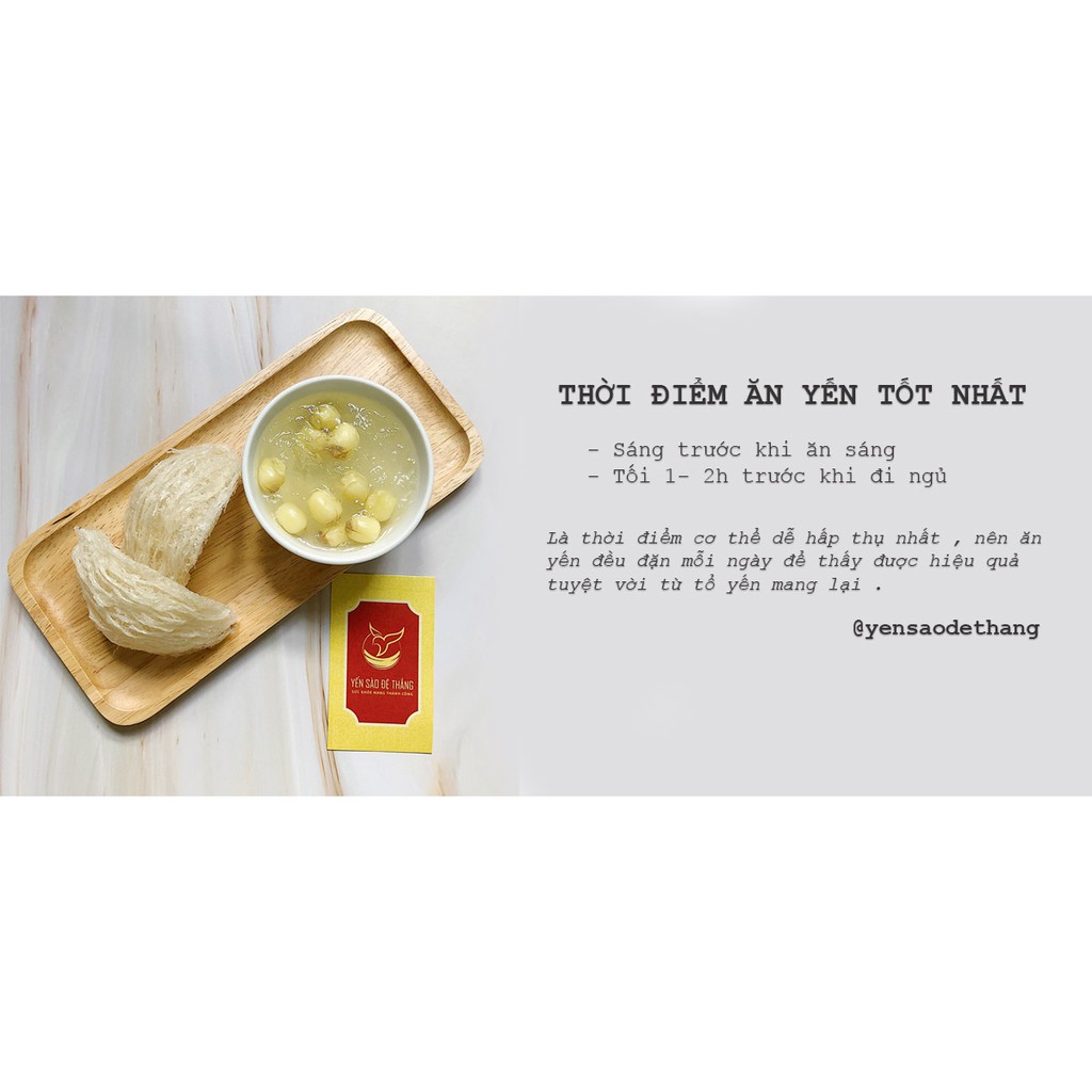 Tổ yến nhặt sạch baby 1.2g ( Tặng nguyên liệu chưng kèm theo sở thích ) - YẾN SÀO ĐỆ THẮNG | BigBuy360 - bigbuy360.vn