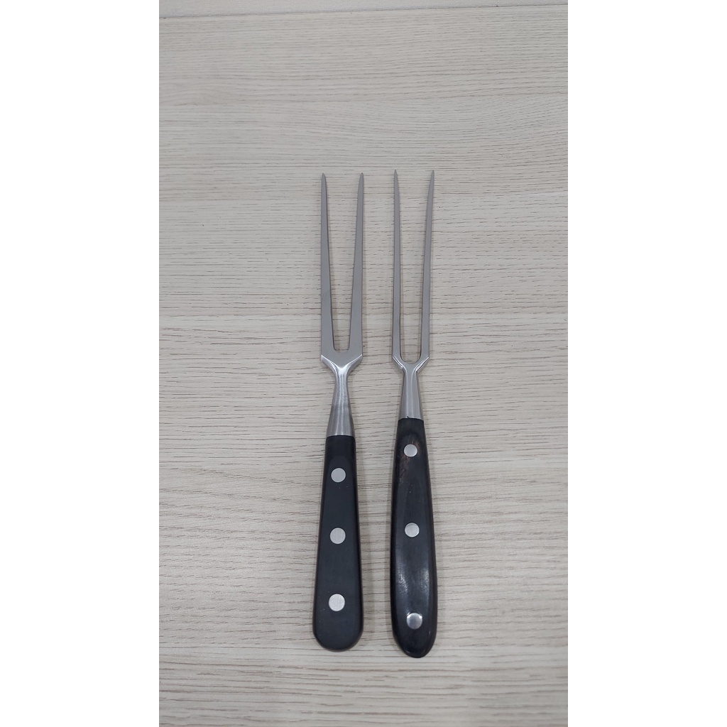 Nĩa xiên thịt thép không gỉ cán gỗ vuông, tròn