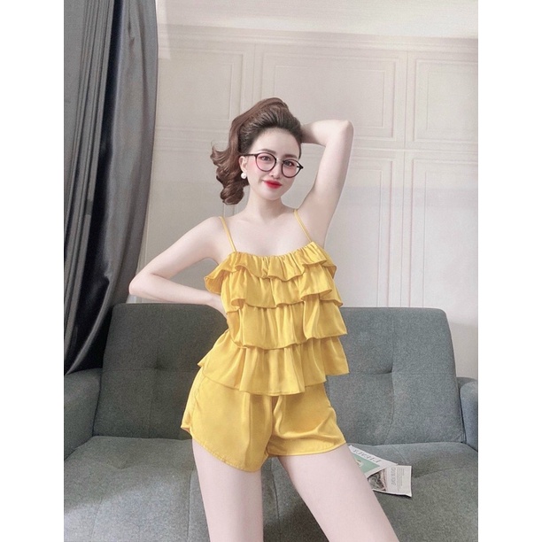 Bộ 2 Dây Tầng Lụa Satin