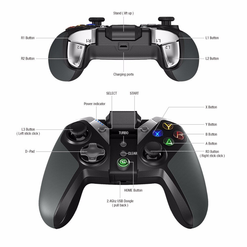 GamePad tay cầm chơi game máy tính GameSir G4S bluetooth dùng được cho điện thoại Android, máy tính, laptop