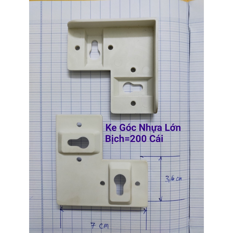 Pat vuông 4 lỗ, ke góc chữ L, ,  giữ góc khung  tranh, khung canvas,  cửa nhôm giá sỉ